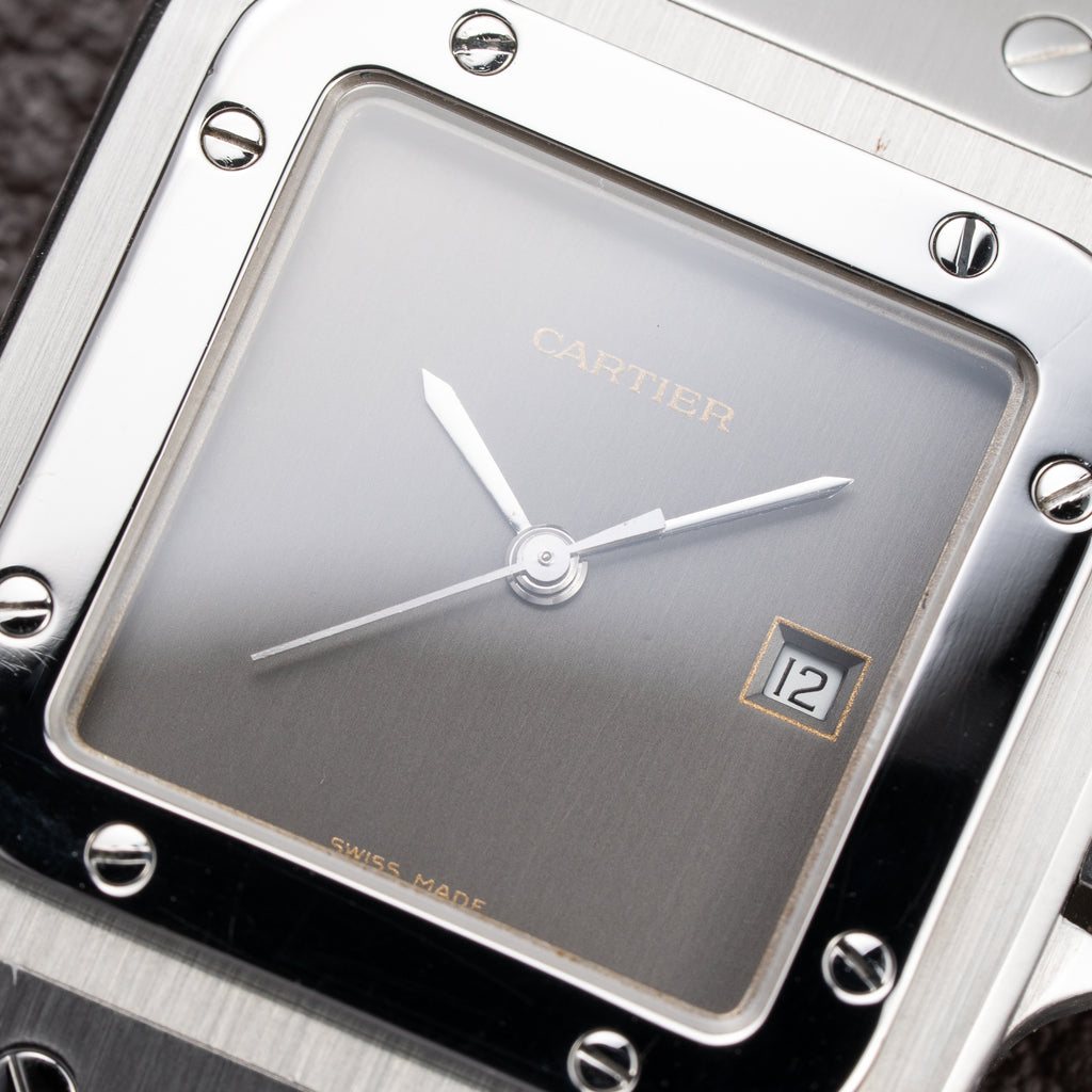 Cartier Santos Carrée “Ghost” Grey Stainless Steel Automatic Ref. 2960 from 1980s