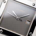 Cartier Santos Carrée “Ghost” Grey Stainless Steel Automatic Ref. 2960 from 1980s