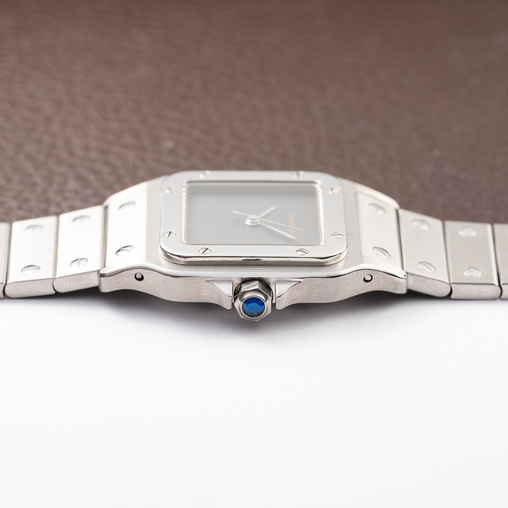 Cartier Santos Carrée “Ghost” Grey Stainless Steel Automatic Ref. 2960 from 1980s