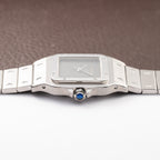 Cartier Santos Carrée “Ghost” Grey Stainless Steel Automatic Ref. 2960 from 1980s