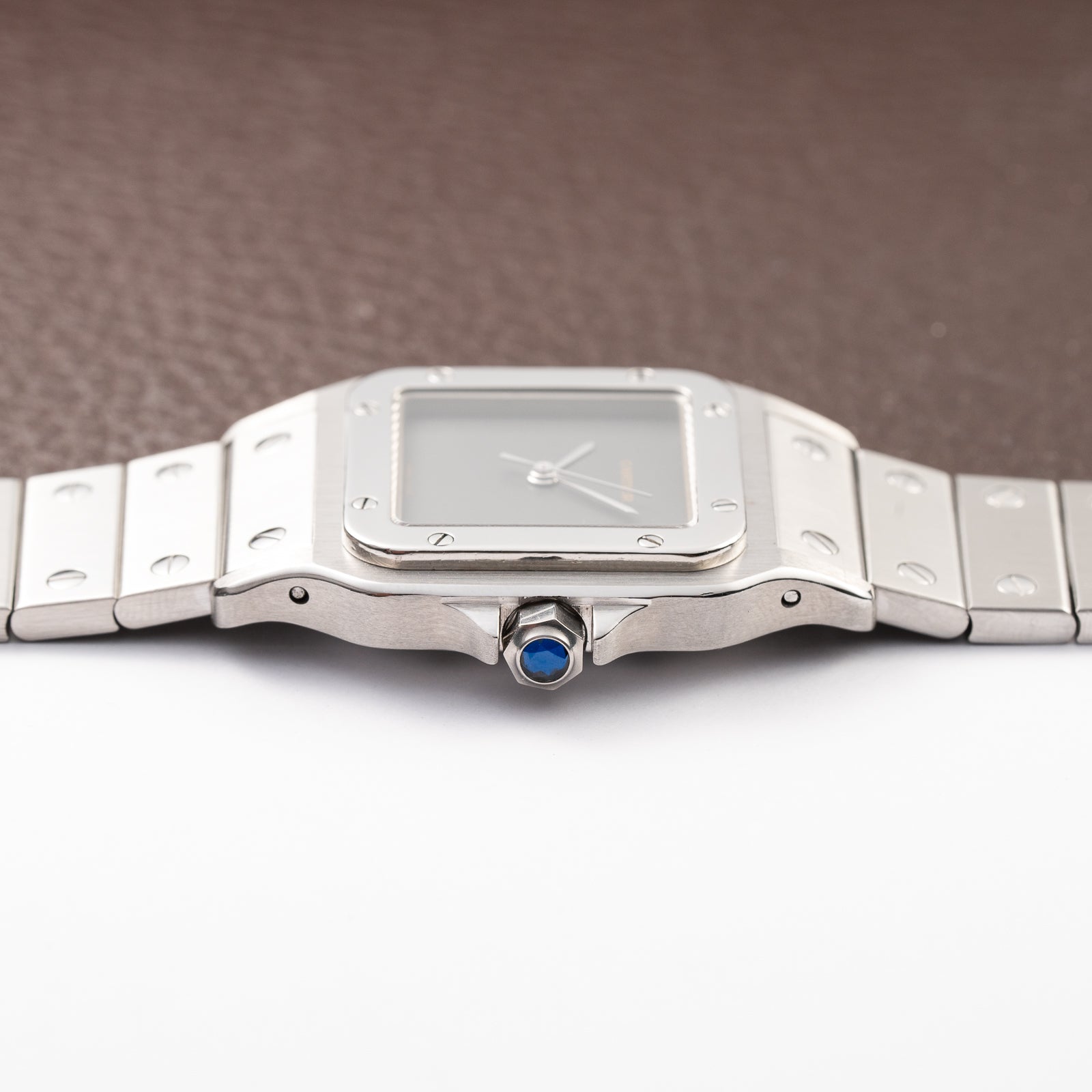Cartier Santos Carrée “Ghost” Grey Stainless Steel Automatic Ref. 2960 from 1980s
