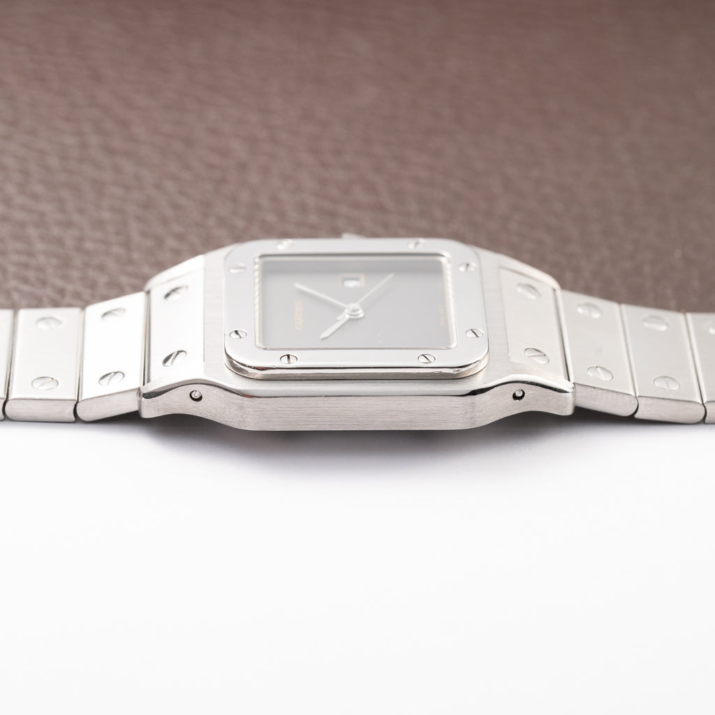 Cartier Santos Carrée “Ghost” Grey Stainless Steel Automatic Ref. 2960 from 1980s
