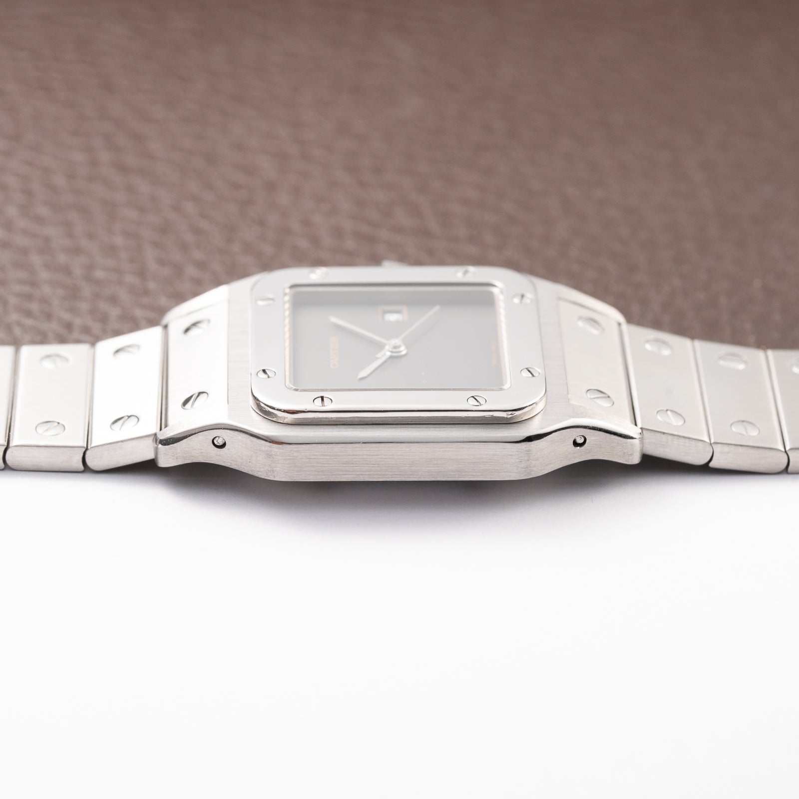 Cartier Santos Carrée “Ghost” Grey Stainless Steel Automatic Ref. 2960 from 1980s