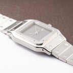 Cartier Santos Carrée “Ghost” Grey Stainless Steel Automatic Ref. 2960 from 1980s