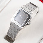 Cartier Santos Carrée “Ghost” Grey Stainless Steel Automatic Ref. 2960 from 1980s