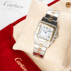 Cartier Santos Carrée Automatic Ref. 2961 on Godron Bracelet Serviced by Cartier in 2025