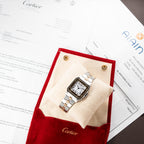 Cartier Santos Carrée Automatic Ref. 2961 on Godron Bracelet Serviced by Cartier in 2025