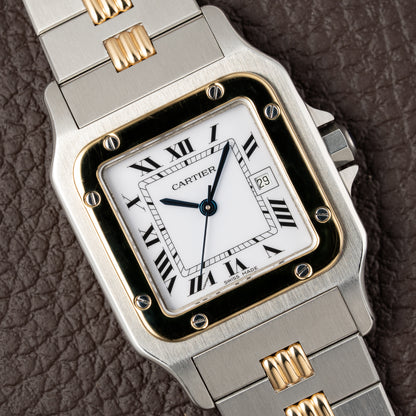 Cartier Santos Carrée Automatic Ref. 2961 on Godron Bracelet Serviced by Cartier in 2025