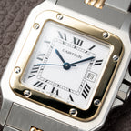 Cartier Santos Carrée Automatic Ref. 2961 on Godron Bracelet Serviced by Cartier in 2025