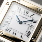 Cartier Santos Carrée Automatic Ref. 2961 on Godron Bracelet Serviced by Cartier in 2025