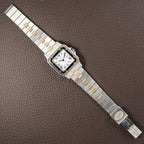 Cartier Santos Carrée Automatic Ref. 2961 on Godron Bracelet Serviced by Cartier in 2025