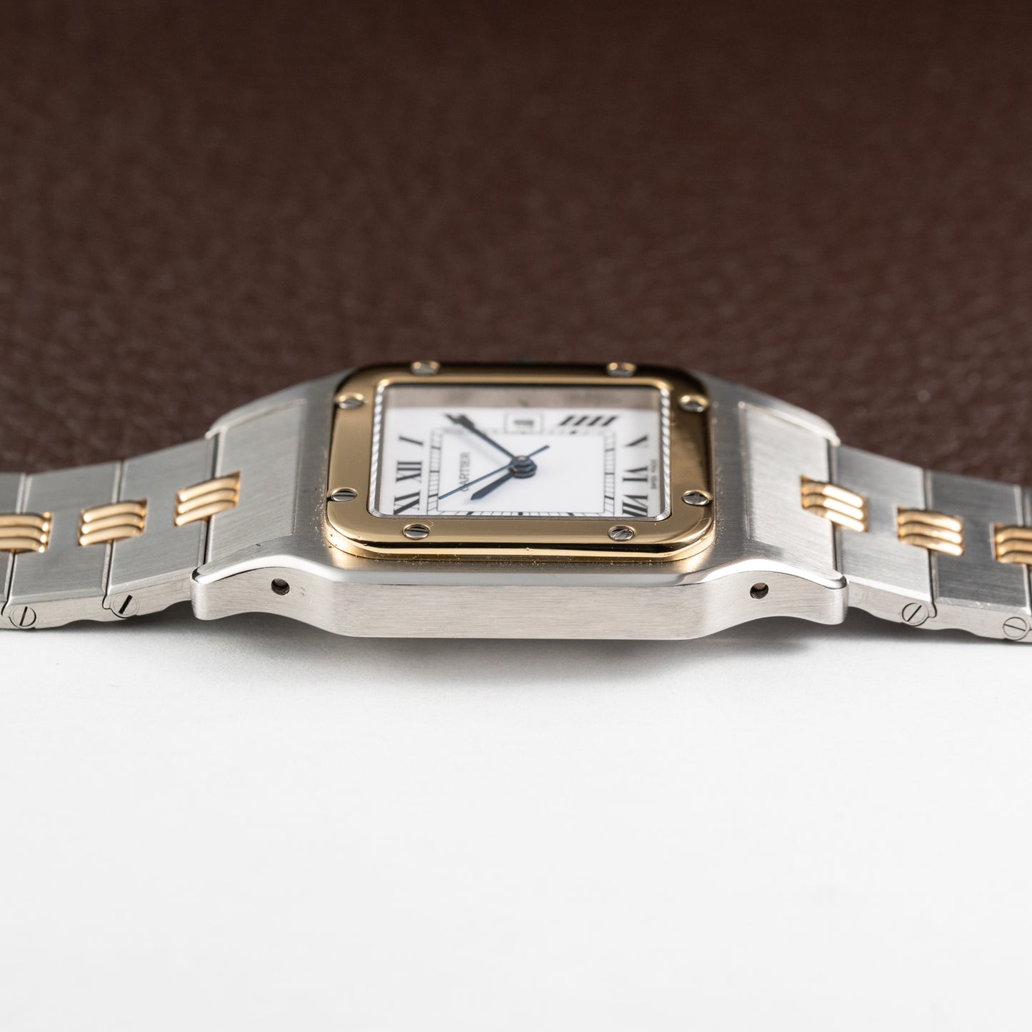 Cartier Santos Carrée Automatic Ref. 2961 on Godron Bracelet Serviced by Cartier in 2025