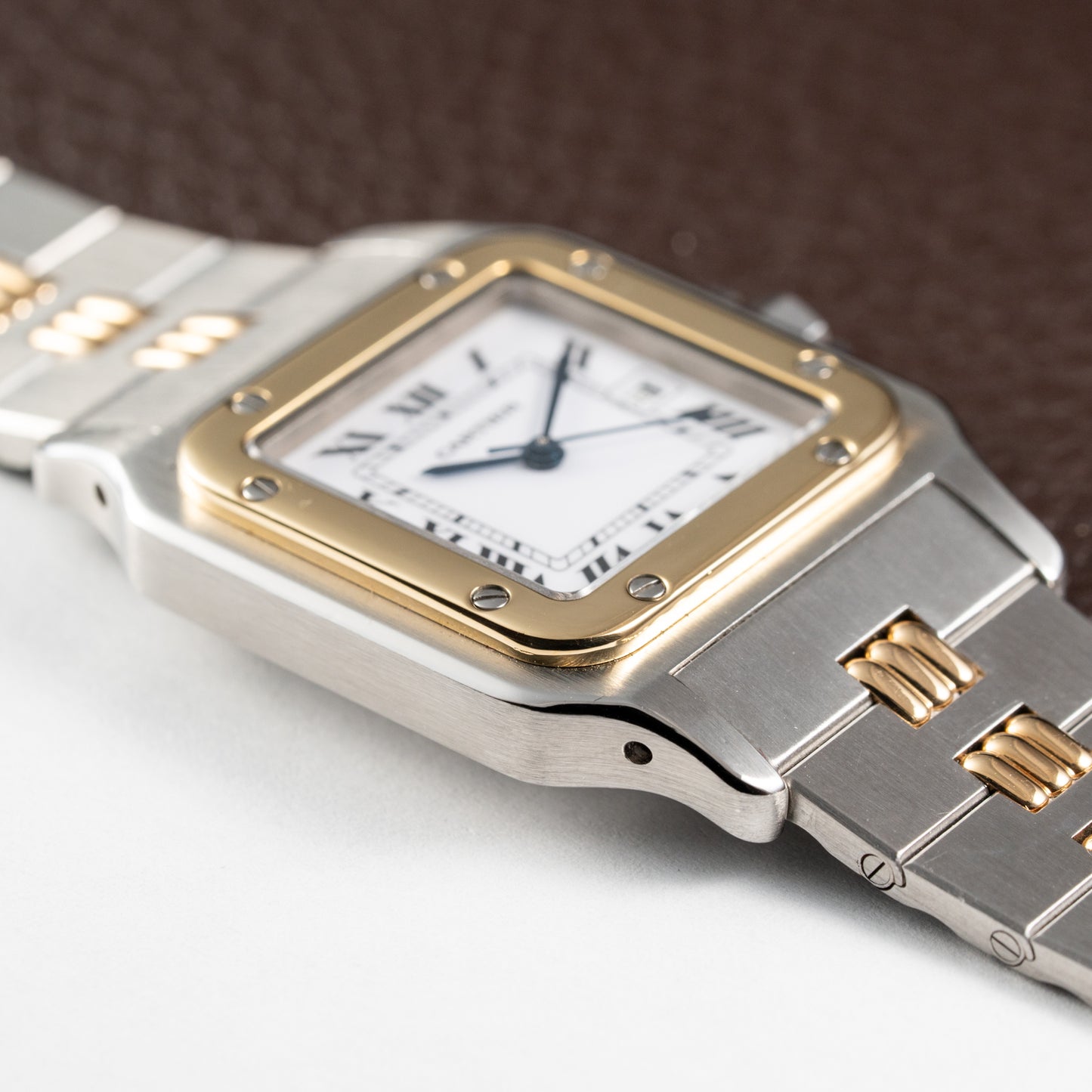 Cartier Santos Carrée Automatic Ref. 2961 on Godron Bracelet Serviced by Cartier in 2025