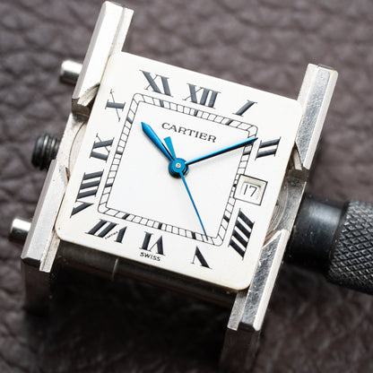 Cartier Santos Carrée Automatic GM Gold & Steel Ref 2961 from 1980s