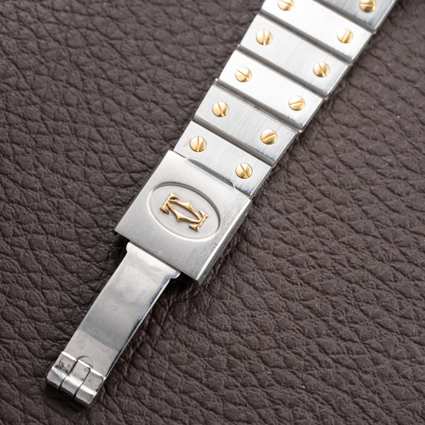 Cartier Santos Carrée Automatic GM Gold & Steel Ref 2961 from 1980s