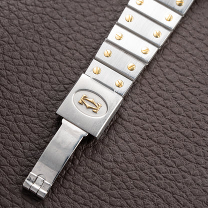 Cartier Santos Carrée Automatic GM Gold & Steel Ref 2961 from 1980s
