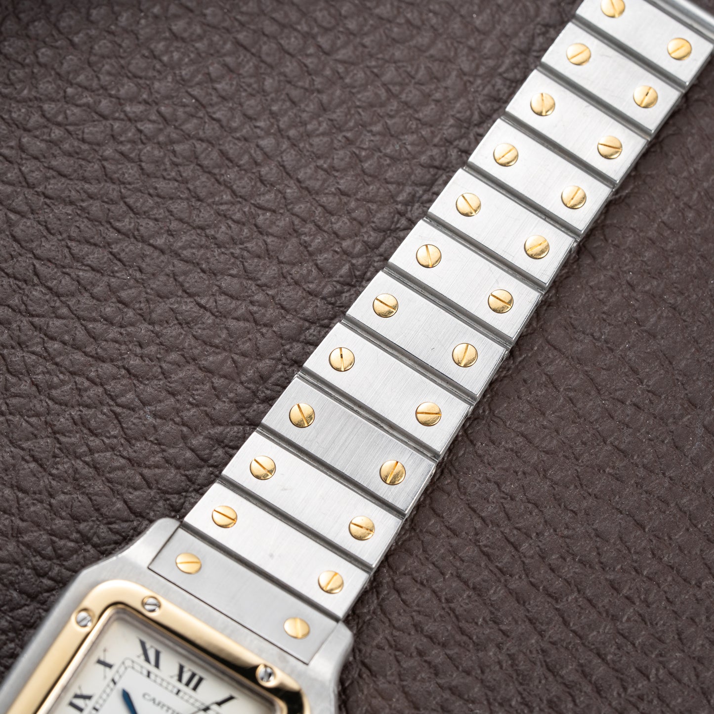 Cartier Santos Carrée Automatic GM Gold & Steel Ref 2961 from 1980s