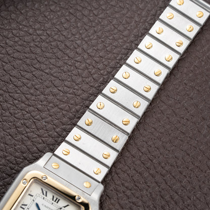 Cartier Santos Carrée Automatic GM Gold & Steel Ref 2961 from 1980s