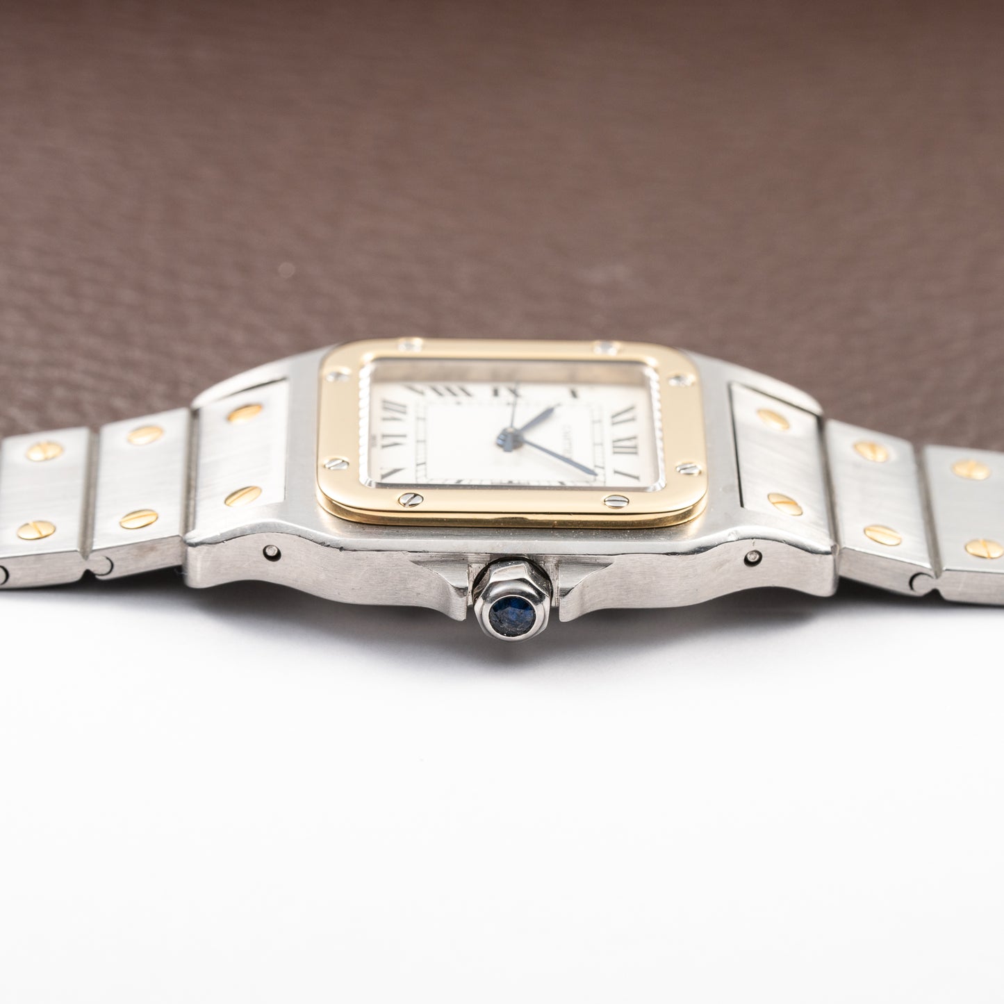 Cartier Santos Carrée Automatic GM Gold & Steel Ref 2961 from 1980s