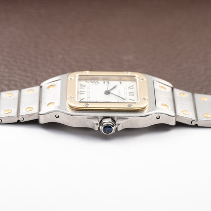 Cartier Santos Carrée Automatic GM Gold & Steel Ref 2961 from 1980s