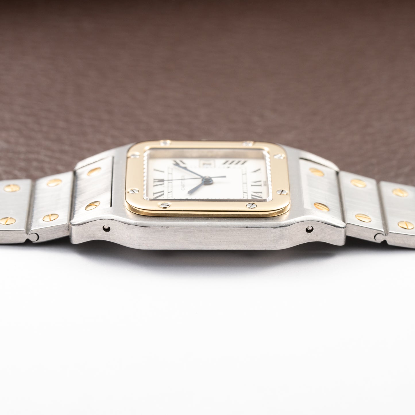 Cartier Santos Carrée Automatic GM Gold & Steel Ref 2961 from 1980s