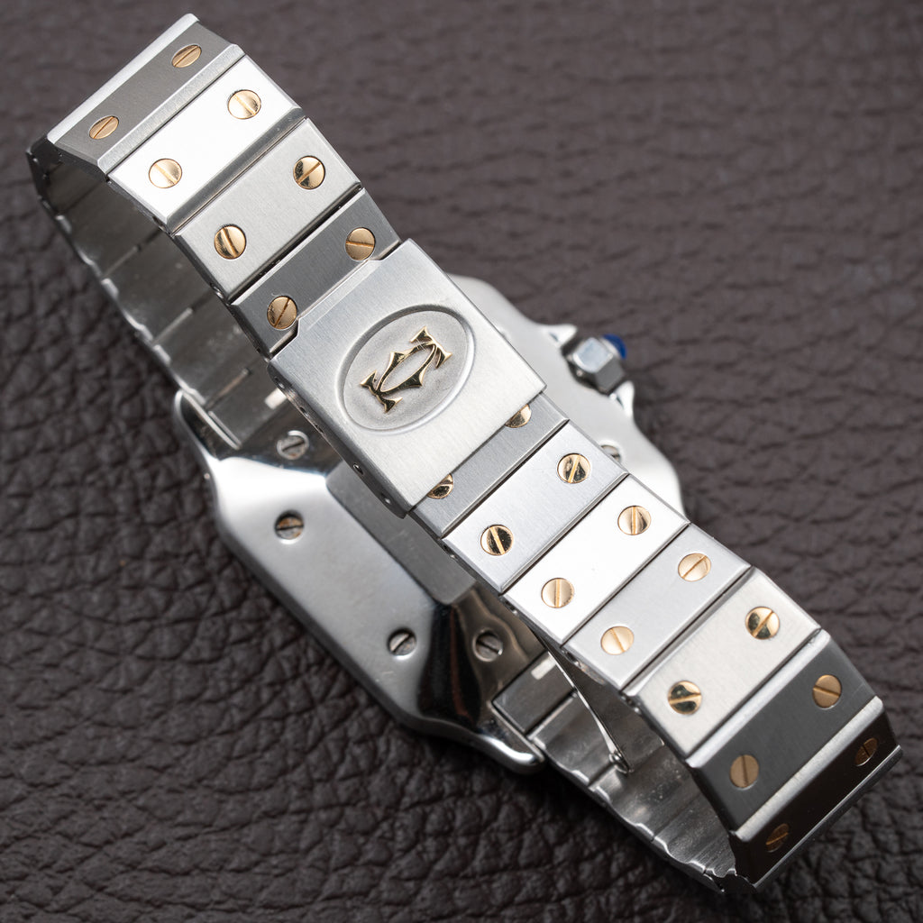 Cartier Santos Carrée Gold & Steel Automatic GM Ref. 2961 From 1980s