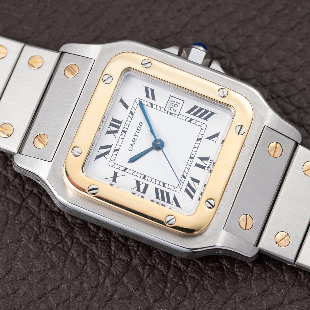 Cartier Santos Carrée Gold & Steel Automatic GM Ref. 2961 From 1980s