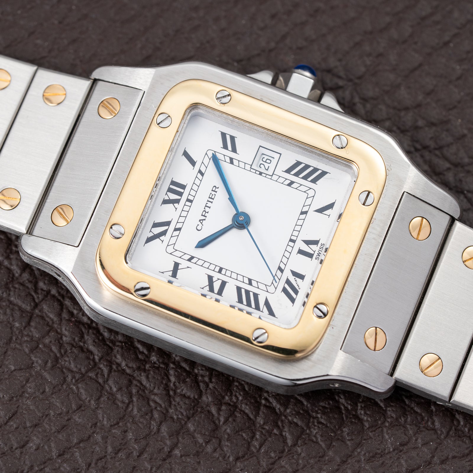 Cartier Santos Carrée Gold & Steel Automatic GM Ref. 2961 From 1980s