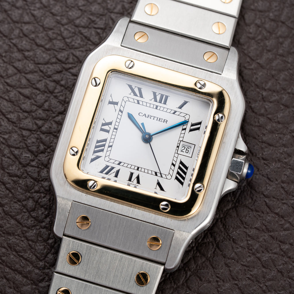 Cartier Santos Carrée Gold & Steel Automatic GM Ref. 2961 From 1980s