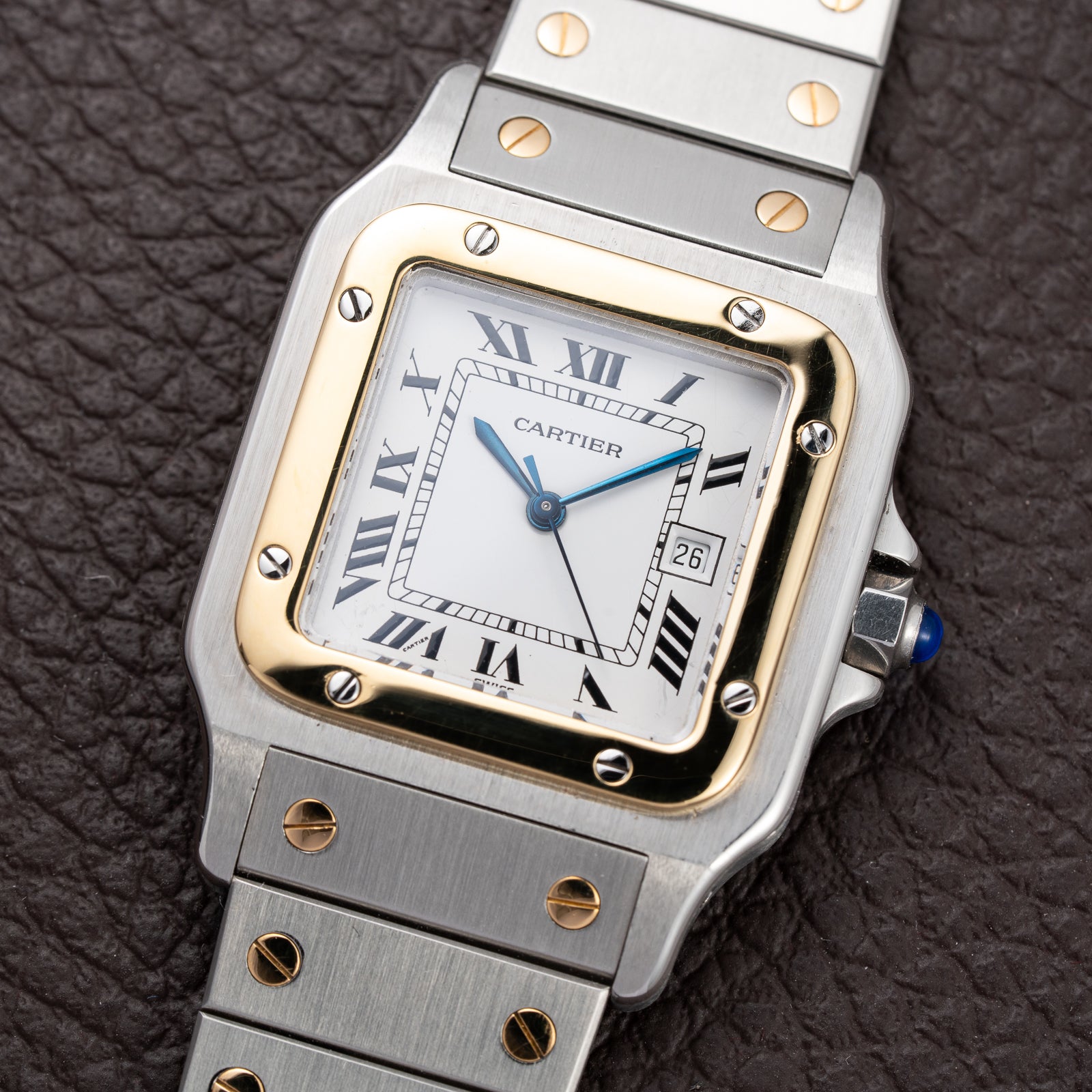 Cartier Santos Carrée Gold & Steel Automatic GM Ref. 2961 From 1980s