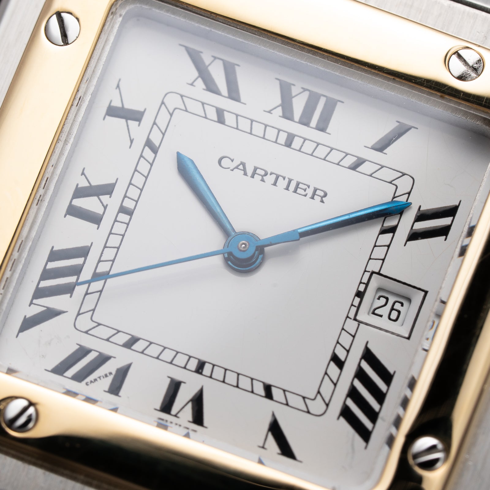 Cartier Santos Carrée Gold & Steel Automatic GM Ref. 2961 From 1980s