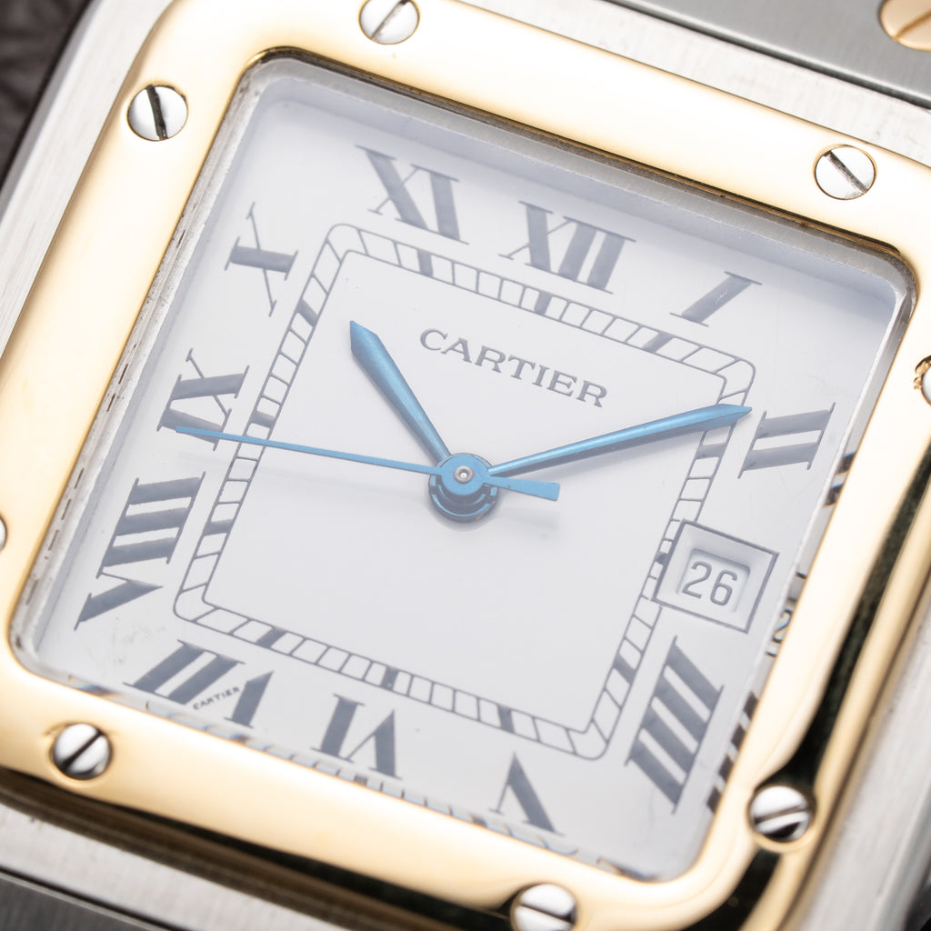 Cartier Santos Carrée Gold & Steel Automatic GM Ref. 2961 From 1980s