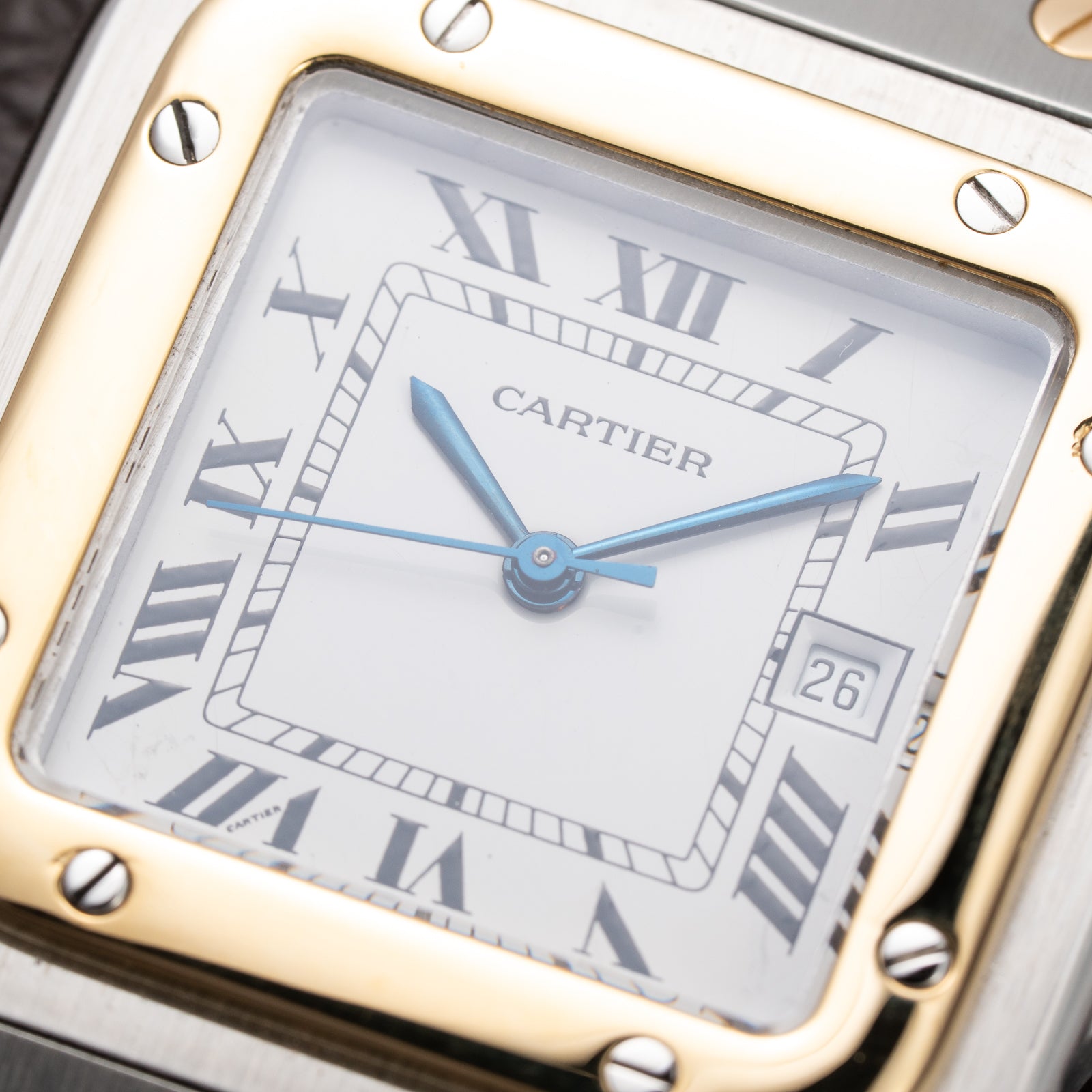 Cartier Santos Carrée Gold & Steel Automatic GM Ref. 2961 From 1980s