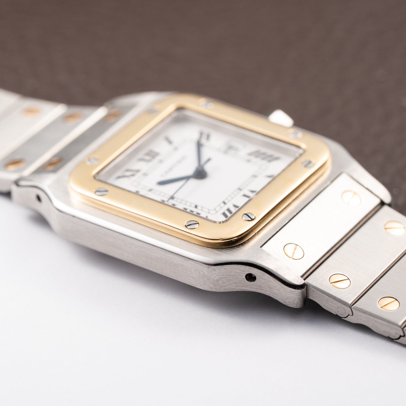 Cartier Santos Carrée Gold & Steel Automatic GM Ref. 2961 From 1980s