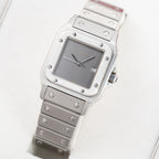 Cartier Santos Carrée Grey Ghost "Swiss" Only Full Set from 1986 Ref 2960