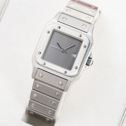 Cartier Santos Carrée Grey Ghost "Swiss" Only Full Set from 1986 Ref 2960