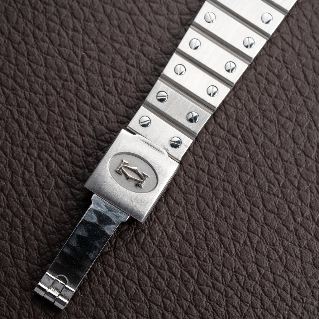 Cartier Santos Carrée Grey Ghost "Swiss" Only Full Set from 1986 Ref 2960