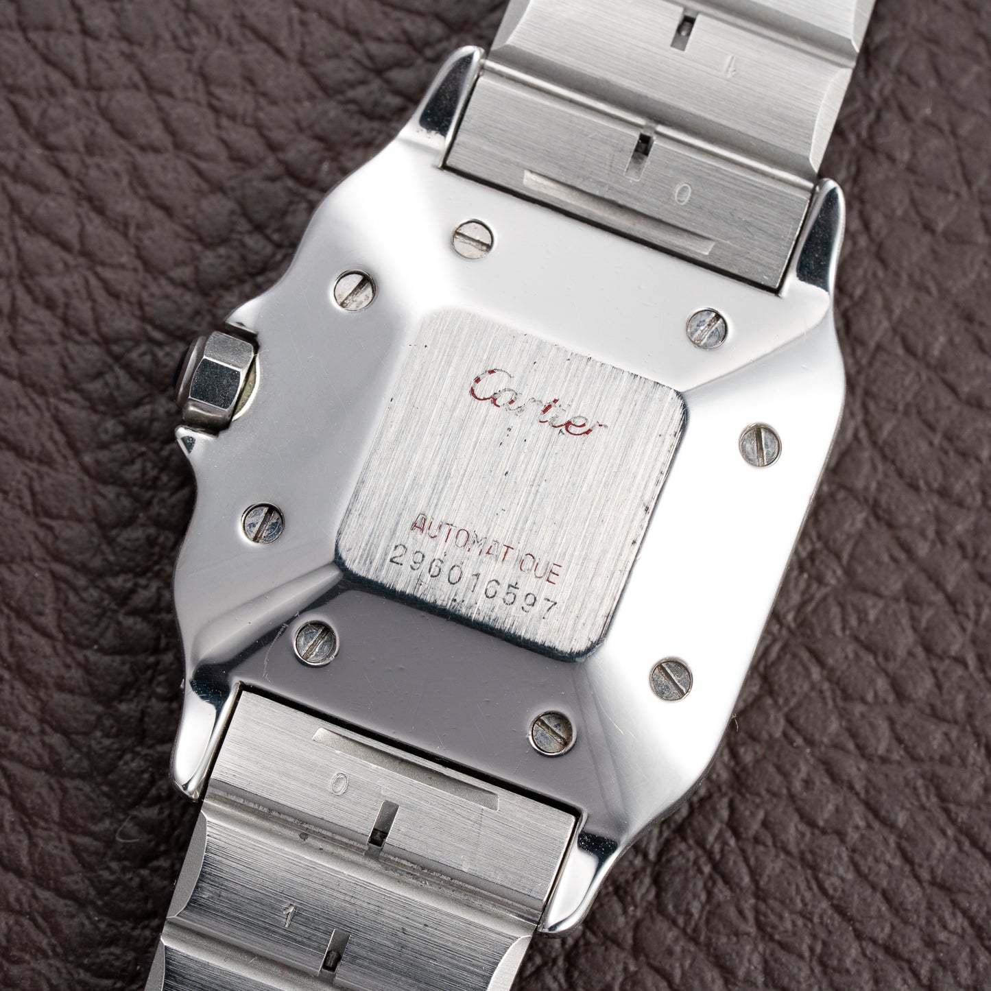 Cartier Santos Carrée Grey Ghost "Swiss" Only Full Set from 1986 Ref 2960