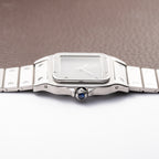 Cartier Santos Carrée Grey Ghost "Swiss" Only Full Set from 1986 Ref 2960