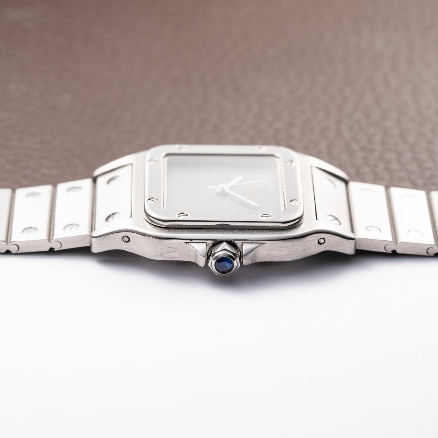Cartier Santos Carrée Grey Ghost "Swiss" Only Full Set from 1986 Ref 2960