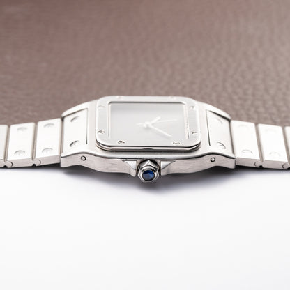 Cartier Santos Carrée Grey Ghost "Swiss" Only Full Set from 1986 Ref 2960
