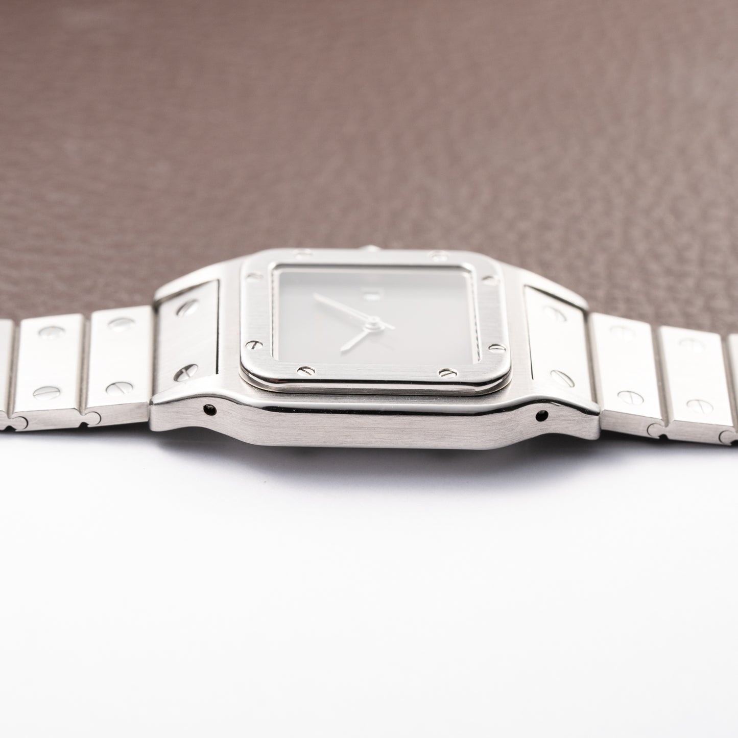 Cartier Santos Carrée Grey Ghost "Swiss" Only Full Set from 1986 Ref 2960
