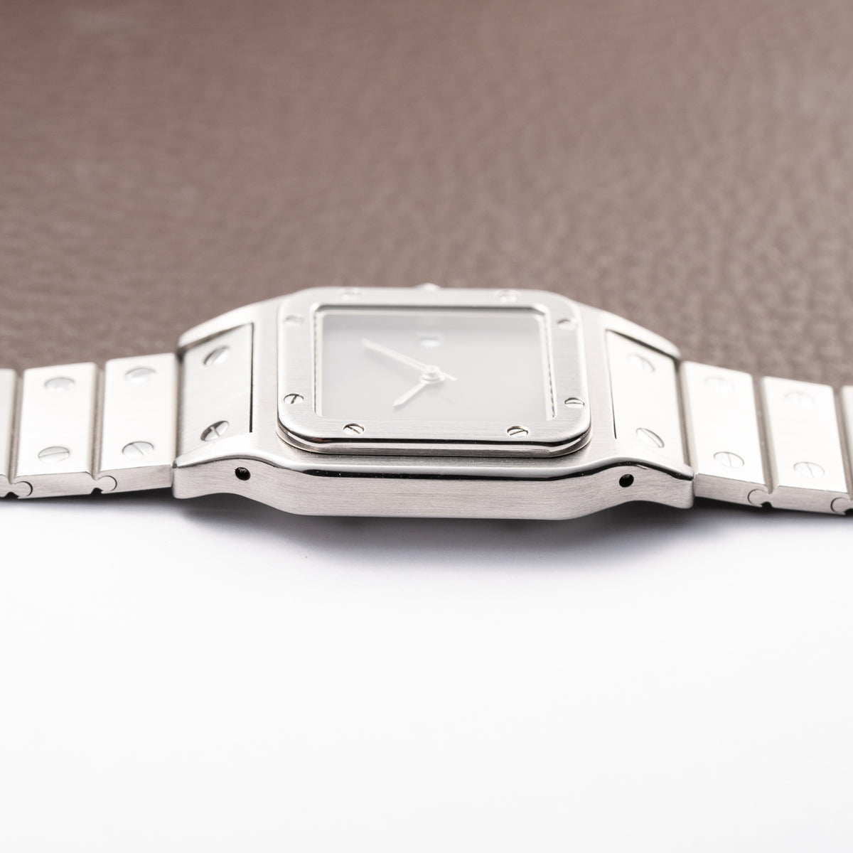 Cartier Santos Carrée Grey Ghost "Swiss" Only Full Set from 1986 Ref 2960