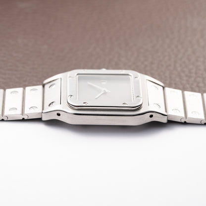Cartier Santos Carrée Grey Ghost "Swiss" Only Full Set from 1986 Ref 2960