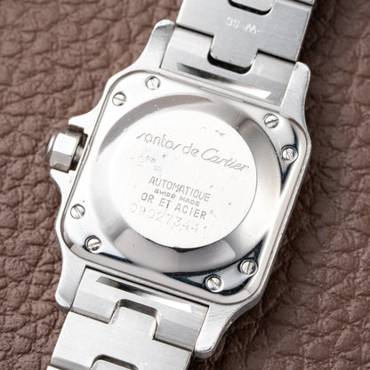 Cartier Santos Carrée Lady PM Grey Ghost Dial Ref 0902 from 1990s