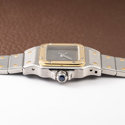 Cartier Santos Carrée Lady PM Grey Ghost Dial Ref 0902 from 1990s