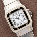 Cartier Santos Lady Automatic Gold Steel PM 1990s Ref. 0902