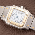 Cartier Santos Lady Automatic Gold Steel PM 1990s Ref. 0902