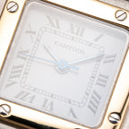 Cartier Santos Lady Automatic Gold Steel PM 1990s Ref. 0902