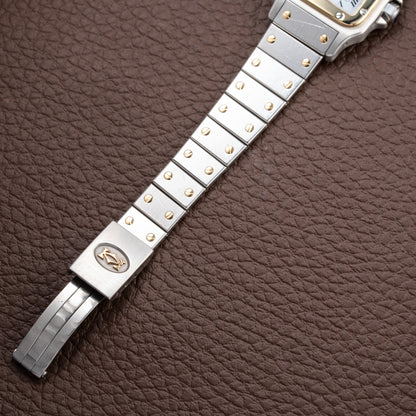 Cartier Santos Lady Automatic Gold Steel PM 1990s Ref. 0902